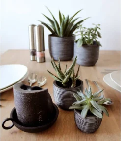 Capi Europe - Set Van 4 - Bloempot Binnen - Rib Antraciet -RHRQuality winkel 1026x1200