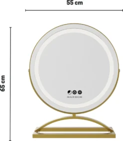 Marbor Make Up Spiegel Met LED Verlichting - Goud - Hollywood Mirror -RHRQuality winkel 1052x1200