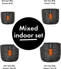 Capi Europe - Set Van 4 - Bloempot Binnen - Rib Antraciet -RHRQuality winkel 1058x1200 1