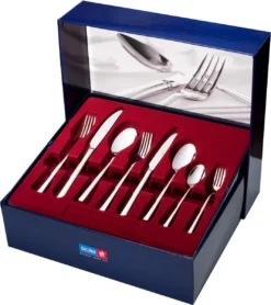 Sola Bestekset Luxor - Modern - 8 Persoons - 70 Delig - Zilverwit Edelstaal 18/10 - RVS - Zilver -RHRQuality winkel 1068x1200 1