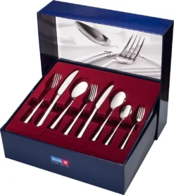 Sola Bestekset Luxor - Modern - 12 Persoons - 100 Delig - Zilverwit Edelstaal 18/10 - RVS - Zilver -RHRQuality winkel 1070x1200 1