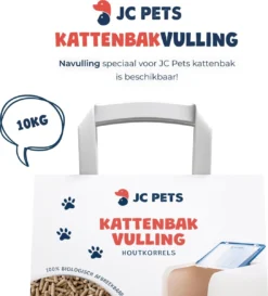 JC Pets Premium Kattenbak Systeem - Inclusief 2.5KG / 4L Kattenbakvulling - Zelfreinigend -RHRQuality winkel 1087x1200