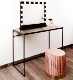 Make Up Spiegel Met Verlichting | Vivo | Hollywood Spiegel | Zwart | Touch | 3 Standen | 70x54 -RHRQuality winkel 1094x1200