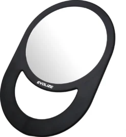 Evolize Onbreekbare Spiegel Met Handvat - Ø 16,5 Cm - Ophangbaar - Rond - Handspiegel - Kappersspiegel - Reisspiegel - Make Up - Afmeting: 28 X 19 Cm - Zwart -RHRQuality winkel 1107x1200 1