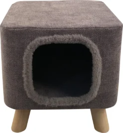 Adori Poef Olivia - Kattenmand - 35x35x34 Cm Grijs