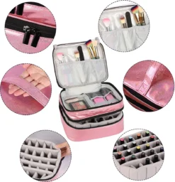 YONO Nagellak Tas - Nagelkoffer Beautycase - Cosmetica Koffer - Manicure Organizer - Roze -RHRQuality winkel 1160x1200 1