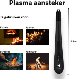 Oplaadbare Lange Elektrische Aansteker - Zwart - Duurzame Plasma Aansteker - Inclusief Cadeauverpakking - BBQ - Kaarsen 12 Oplaadbare Lange Elektrische Aansteker - Zwart - Duurzame Plasma Aansteker - Inclusief Cadeauverpakking - BBQ - Kaarsen -RHRQuality winkel 1177x1200 1