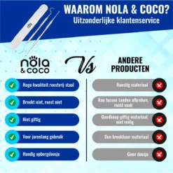 Nola & Coco® Tandsteen Verwijderaar Set Inclusief Bewaardoosje - Tandenkrabber - Set Van Twee - Hond - Kat - Tandenborstel - Tandplak Verwijderen - Tandenstoker - Honden Tanden Schoonmaken - Tandenhaakje - Gebitsreiniging -RHRQuality winkel 1199x1200