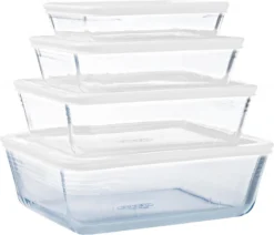 Pyrex - Cook & Freeze Schaal Met Deksel Set Van 8 Stuks - Transparant/Wit 15 Pyrex - Cook & Freeze Schaal Met Deksel Set Van 8 Stuks - Transparant/Wit -RHRQuality winkel 1200x1030