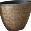 Merkloos Planter Ryan Shiny Gold 33 Cm Ovale Gouden Bloempot Voor Binnen Ovaal