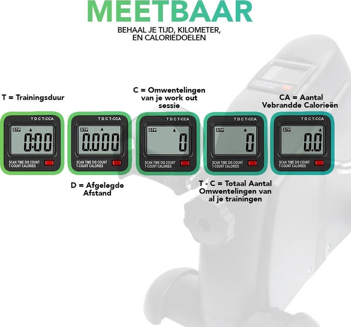 Dreaver Stoelfiets - LCD-scherm - Inclusief Antislipmat - Bureaufiets - Bewegingstrainer - Deskbike - Mini Hometrainer - Pedaaltrainer 7 Dreaver Stoelfiets - LCD-scherm - Inclusief Antislipmat - Bureaufiets - Bewegingstrainer - Deskbike - Mini Hometrainer - Pedaaltrainer - Afbeelding 7