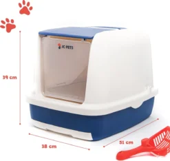 JC Pets Premium Kattenbak Systeem - Inclusief 2.5KG / 4L Kattenbakvulling - Zelfreinigend -RHRQuality winkel 1200x1135