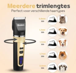 Woodoro Professionele 2-in-1 Hondentondeuse Voor Dikke Vacht – Draadloze Honden Tondeuse & Hondentrimmer – Stille Tondeuse Katten & Honden Trimset -RHRQuality winkel 1200x1157