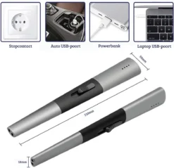Allkinds Lange Elektrische Plasma Aansteker - USB Oplaadbaar - Vlamloze Elektrische Aansteker Voor Keuken, Kaars, BBQ Of Openhaard - Zwart - In- En Outdoor - Chique Design -RHRQuality winkel 1200x1162 5