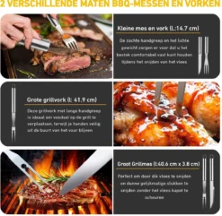 Saveur Royal® 35-delige Barbecue Gereedschapset In Roestvrij Staal - BBQ Grill Set Met Draagtas - Barbecuegerei-sets - Barbecue Accessoires Gereedschap - 35-delig -RHRQuality winkel 1200x1170 3