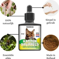 Natuurlijke Vlooiendruppels Voor Katten - Vanaf 4 Kg - 100% Natuurlijk - Vlooien - Zonder Giftige Pesticiden - 30 Ml - Speciale Formule Voor Katten - Vachtdruppels - Made In Holland -RHRQuality winkel 1200x1188