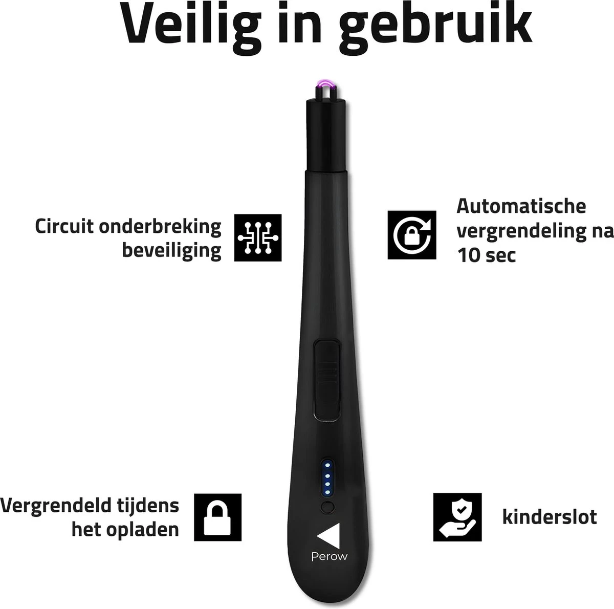 Oplaadbare Lange Elektrische Aansteker - Zwart - Duurzame Plasma Aansteker - Inclusief Cadeauverpakking - BBQ - Kaarsen 3 Oplaadbare Lange Elektrische Aansteker - Zwart - Duurzame Plasma Aansteker - Inclusief Cadeauverpakking - BBQ - Kaarsen - Afbeelding 3