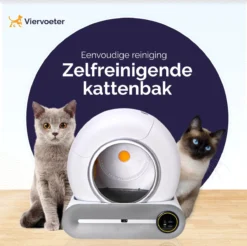 Viervoeter™ Kattenbak Zelfreinigend – Automatische Kattenbak – Zelfreinigende Kattenbak – Anti-geur – 53x58x55cm – Bedienen Via App – 65 Liter -RHRQuality winkel 1200x1196