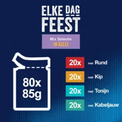 Felix Elke Dag Feest Mix Selectie In Gelei - Katten Natvoer - 80 X 85g -RHRQuality winkel 1200x1200 100