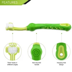 Merkloos Tandenborstel - Voor Huisdieren - Honden - 3 Zijdig - Multi-Hoek - Schoonmaken - Tanden - Slechte Adem - Tandsteen - Tandenborstel - Gezondheid - Blauw -RHRQuality winkel 1200x1200 149