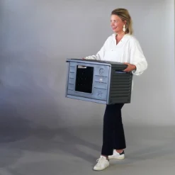 RHRQuality Kattenhuis Voor Binnen En Buiten Kattenhok Villa De Luxe Grijs -RHRQuality winkel 1200x1200 16