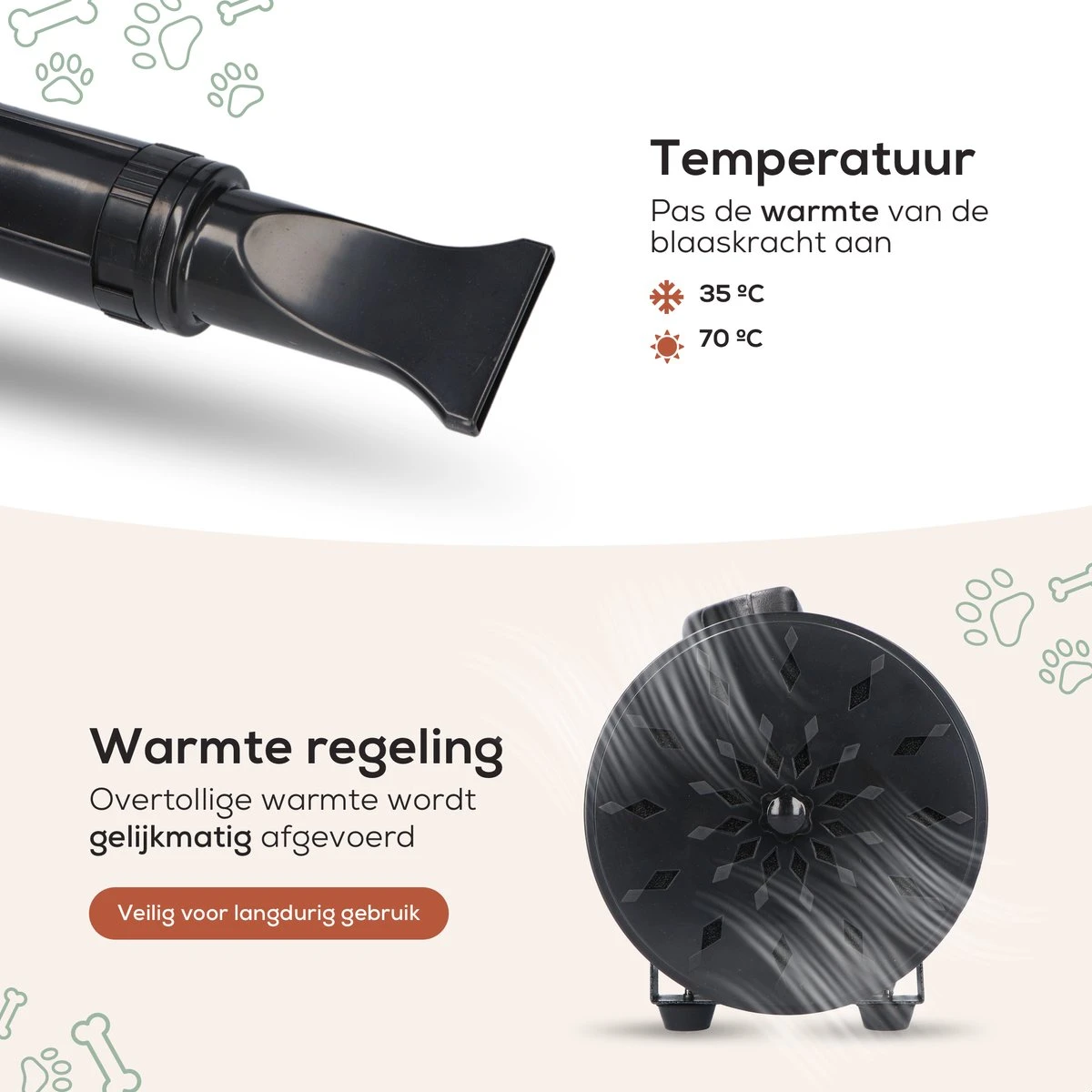 MiMOPETS® Hondenföhn Met 4 Opzetstukken – Waterblazer Voor Honden Met Geluiddemper -Hondendroger - Zwart 4 MiMOPETS® Hondenföhn Met 4 Opzetstukken – Waterblazer Voor Honden Met Geluiddemper -Hondendroger - Zwart - Afbeelding 4