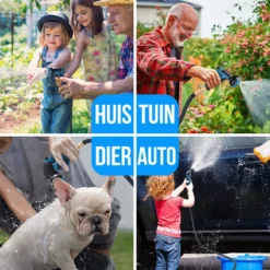 Strex Flexibele Tuinslang 15M Met Sproeikop - Uitrekbaar - Incl. Koppelingen, Ophanghaak & Opbergzak -RHRQuality winkel 1200x1200 295