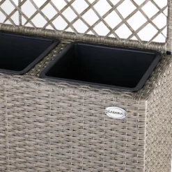 Casaria Polyrattan Bloembak – 3 Bakken Klimophek - Crème -RHRQuality winkel 1200x1200 331