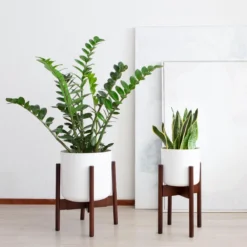 LifeGoods Planten Standaard - Uitschuifbare Bloempothouder - 20 Tot 30 Cm - Donker Bamboe -RHRQuality winkel 1200x1200 368