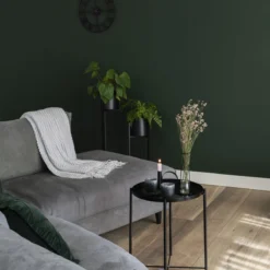 QUVIO Plantenstandaard Inclusief Pot - Staande Plantenbak - Metaal - Plantenbak - Plantenhouders - Planten Zuilen - Voor Buiten - Bloempot - 22 X 22 X 90 Cm - Zwart -RHRQuality winkel 1200x1200 412