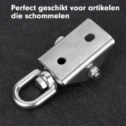 Luxe Ophangsysteem - 180° Schommelen, 360° Roteerbaar - Plafondhaak - Ophanghaak - Hangstoel Buiten - Hangstoel Binnen – Schommelstoel - Schommel - Bokszakken - RVS - Nederlandse Handleiding - -RHRQuality winkel 1200x1200 431