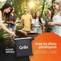 GrillX Barbecue Hoes - 145 X 61 X 117cm - BBQ Hoes Waterdicht - Beschermhoes Inclusief Trekkoord - BBQ Accesoires -RHRQuality winkel 1200x1200 442