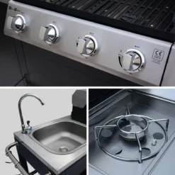 Alice's Garden Gas BBQ D'Artagnan - Zwart - 5 Branders - Buitenkeuken -RHRQuality winkel 1200x1200 482