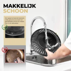 Ozocozy BBQ-ONE Houtskool Tafelbarbecue - Ø30 Cm- Zwart - Incl. Draagtas, Siliconen Bakkwast En RVS-Barbecuetang -RHRQuality winkel 1200x1200 485