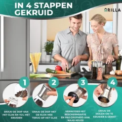 Peper En Zoutmolen Set - RVS Zout En Peperstel - Zoutvaatje En Pepermolen - 2 In 1 -RHRQuality winkel 1200x1200 521