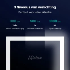 Mirlux Hollywood Spiegel Met Verlichting - Make Up - Visagie - Dimbaar LED Lampen Licht - Zwart 12 Mirlux Hollywood Spiegel Met Verlichting - Make Up - Visagie - Dimbaar LED Lampen Licht - Zwart -RHRQuality winkel 1200x1200 623