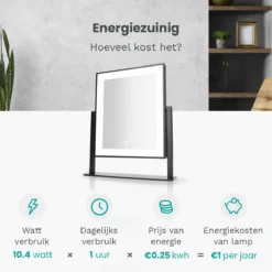 Mirlux Hollywood Spiegel Met Verlichting - Make Up - Visagie - Dimbaar LED Lampen Licht - Zwart 16 Mirlux Hollywood Spiegel Met Verlichting - Make Up - Visagie - Dimbaar LED Lampen Licht - Zwart -RHRQuality winkel 1200x1200 627