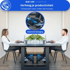 Blue Lion Stoelfiets - Mini Hometrainer - Bureaufiets - Deskbike Voor Onder Bureau - Stepper - Crosstrainer - Bluetooth -RHRQuality winkel 1200x1200 665