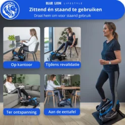 Blue Lion Stoelfiets - Mini Hometrainer - Bureaufiets - Deskbike Voor Onder Bureau - Stepper - Crosstrainer - Bluetooth -RHRQuality winkel 1200x1200 666