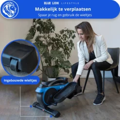 Blue Lion Stoelfiets - Mini Hometrainer - Bureaufiets - Deskbike Voor Onder Bureau - Stepper - Crosstrainer - Bluetooth -RHRQuality winkel 1200x1200 670