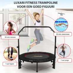 Luxari - Fitness Trampoline Pro - Inclusief Stang En Beschermhoes - 105 Cm Diameter - Opvouwbaar - Belastbaar Tot 150 Kg - Hometrainer - Fitness Trampoline 12 Luxari - Fitness Trampoline Pro - Inclusief Stang En Beschermhoes - 105 Cm Diameter - Opvouwbaar - Belastbaar Tot 150 Kg - Hometrainer - Fitness Trampoline -RHRQuality winkel 1200x1200 683