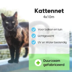 Kattennet Voor Balkon 4 X 10 M - Kattennet - Katten Gaas - Zwart 10 Kattennet Voor Balkon 4 X 10 M - Kattennet - Katten Gaas - Zwart -RHRQuality winkel 1200x1200 77