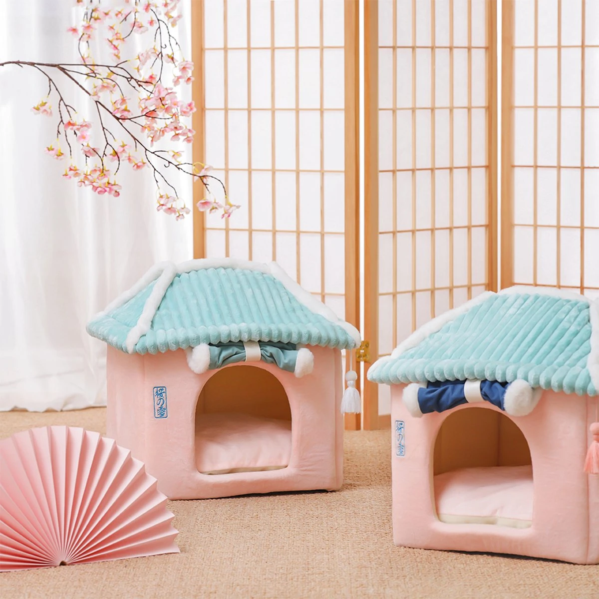 Merkloos Petsential Sakura Japanse Mand - Voor Katten (kattenmand) En Kleine Huisdieren (huisdierenmand) 2 Merkloos Petsential Sakura Japanse Mand - Voor Katten (kattenmand) En Kleine Huisdieren (huisdierenmand) - Afbeelding 2