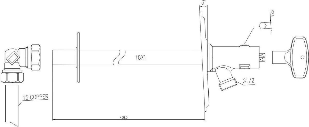 Riko Vorstbestendige Gevelkraancombinatie 15X3/4 3 Riko Vorstbestendige Gevelkraancombinatie 15X3/4 - Afbeelding 3