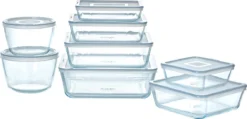 Pyrex - Cook & Freeze Schaal Met Deksel Set Van 8 Stuks - Transparant/Wit