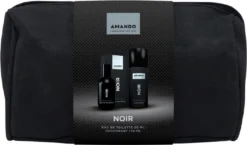 Amando Noir Geschenkset - Eau De Toilette & Bodyspray In Leren Toilettas