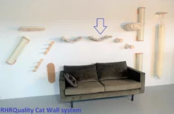 RHRQuality Wandmeubel Wandmontage Klimmuur Kat 53 X 43cm Luxe Hangmat XXL Creme Klim Wand Muur Krabpaal Katten Muurbevestiging -RHRQuality winkel 1200x786