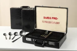 Swiss Pro+ Bestekset In Koffer-72 Delig-12 Persoons-Zwitsers Kwaliteit-Complete Set-100% Roestvrijstaal- Zwart -RHRQuality winkel 1200x799 44