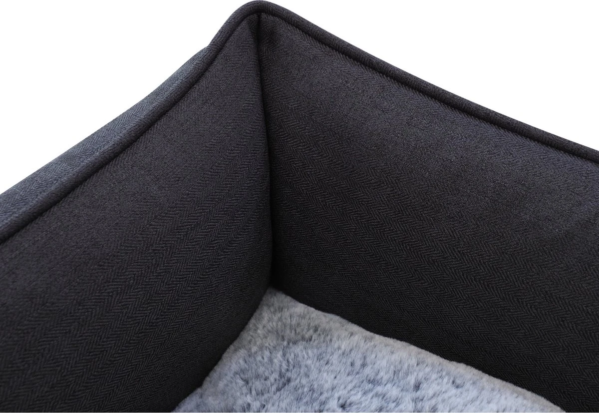 Benzano - Hondenmand - All Season - Wasmachine Wasbaar - Omkeerbaar Kussen - Pluche - Schuimvulling - Antraciet - 100 CM 6 Benzano - Hondenmand - All Season - Wasmachine Wasbaar - Omkeerbaar Kussen - Pluche - Schuimvulling - Antraciet - 100 CM - Afbeelding 6