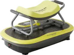 Wonder Core, Rock N Fit – Fitness Trilplaat – Fitnessapparaat – 3-in-1 Trilplaat Met Zitje – Full Body Trainer - Trainingsstoel